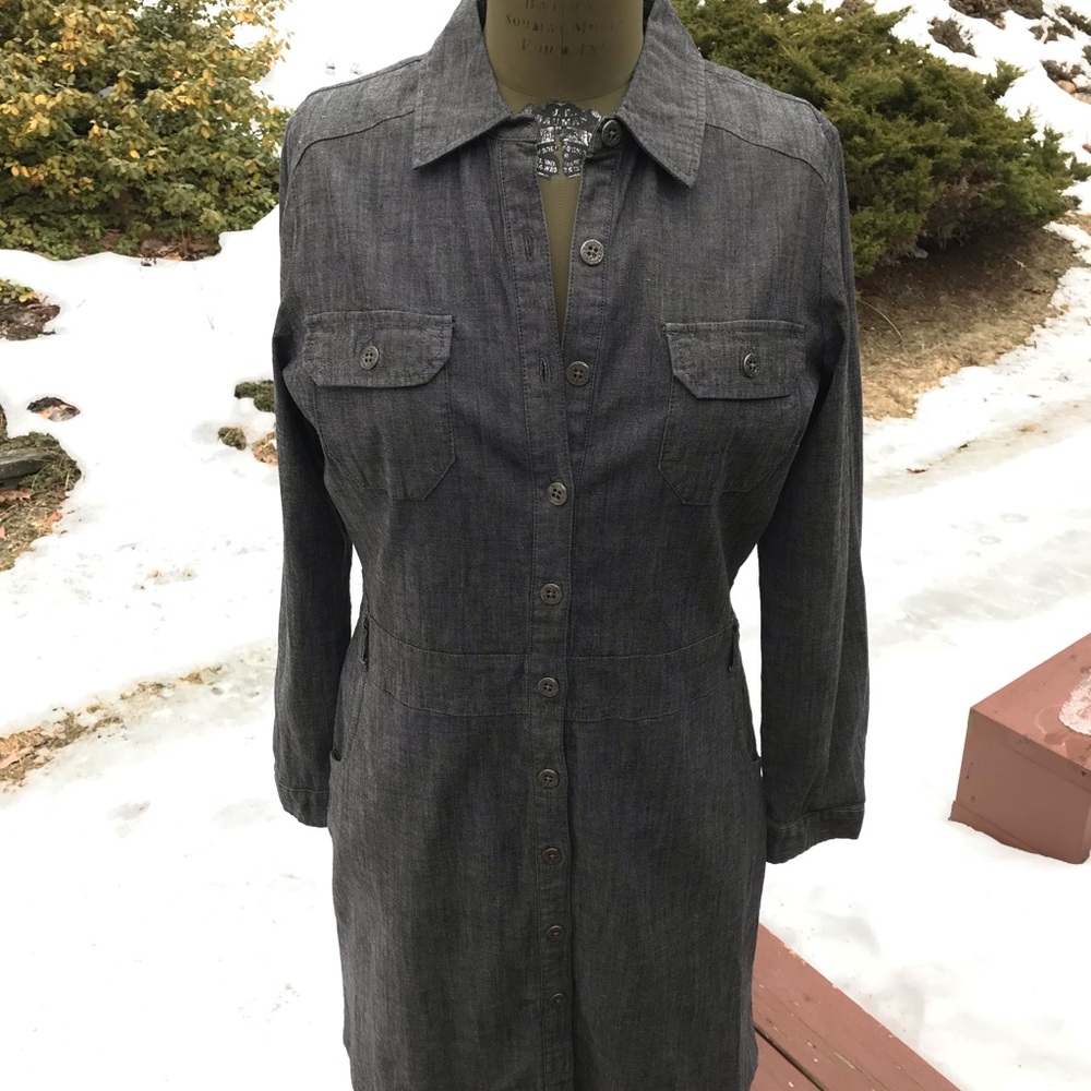 Grey Chambray Dress
